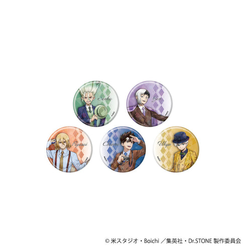 『Dr.STONE』ホログラム缶バッジ(57mm)02/アーガイル柄ver. BOX(全5種)(描き下ろしイラスト)